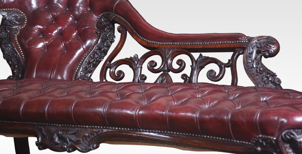 Rosewood rococo revival chaise longue View V