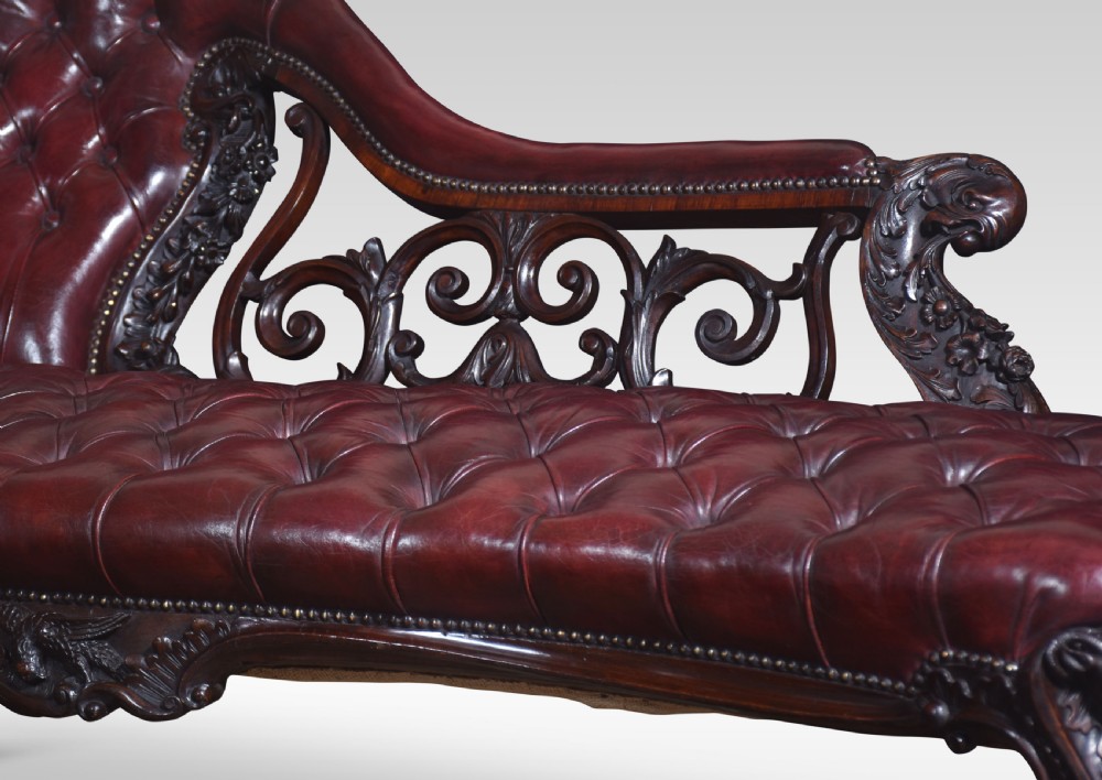 Rosewood rococo revival chaise longue View VIII