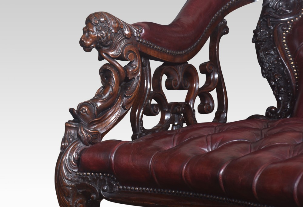 Rosewood rococo revival chaise longue View IX