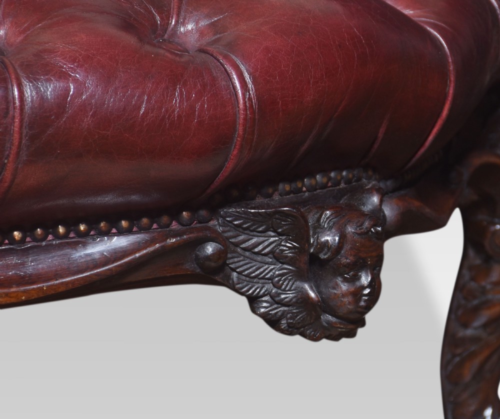 Rosewood rococo revival chaise longue View X