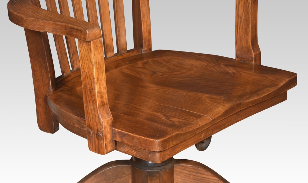 Oak revolving desk chair View III