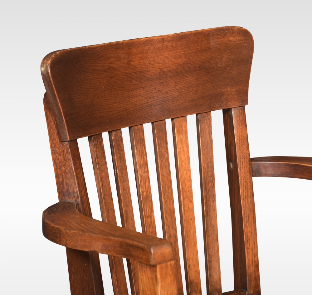 Oak revolving desk chair View VI