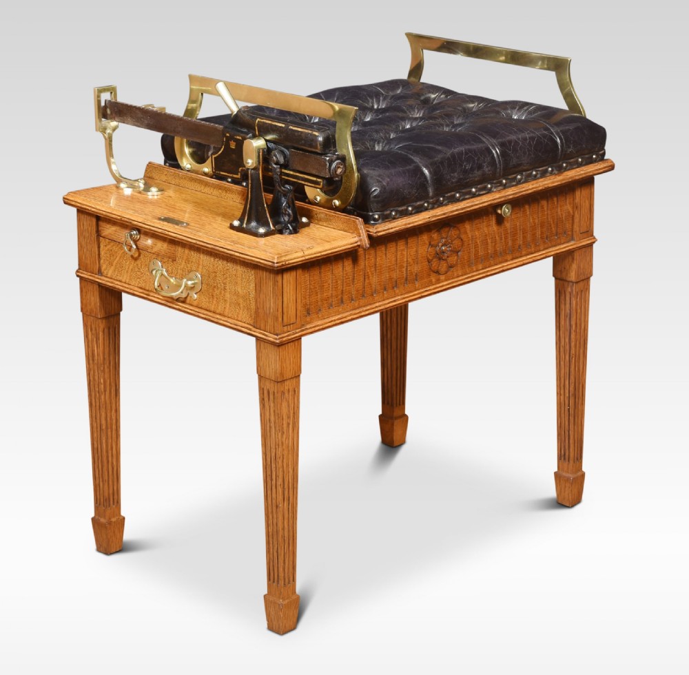 Oak And Brass Jockey Scales View IX