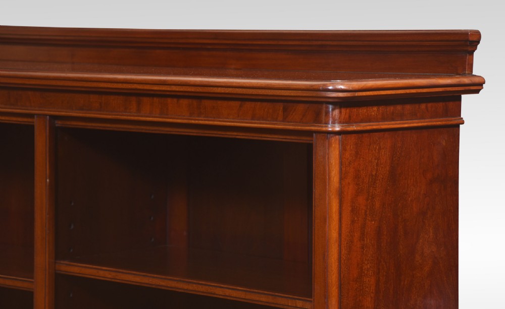 19th century mahogany open bookcase View IV