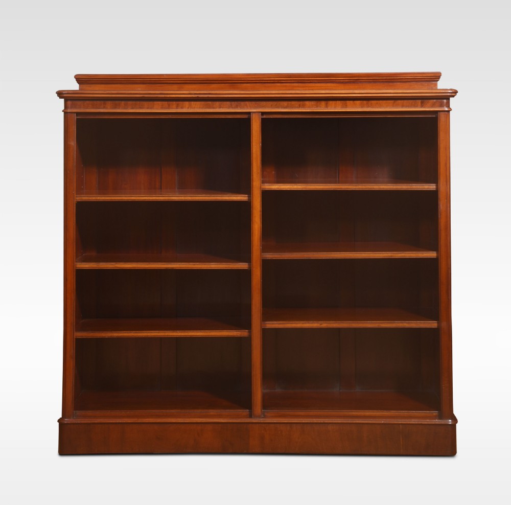 19th century mahogany open bookcase View V