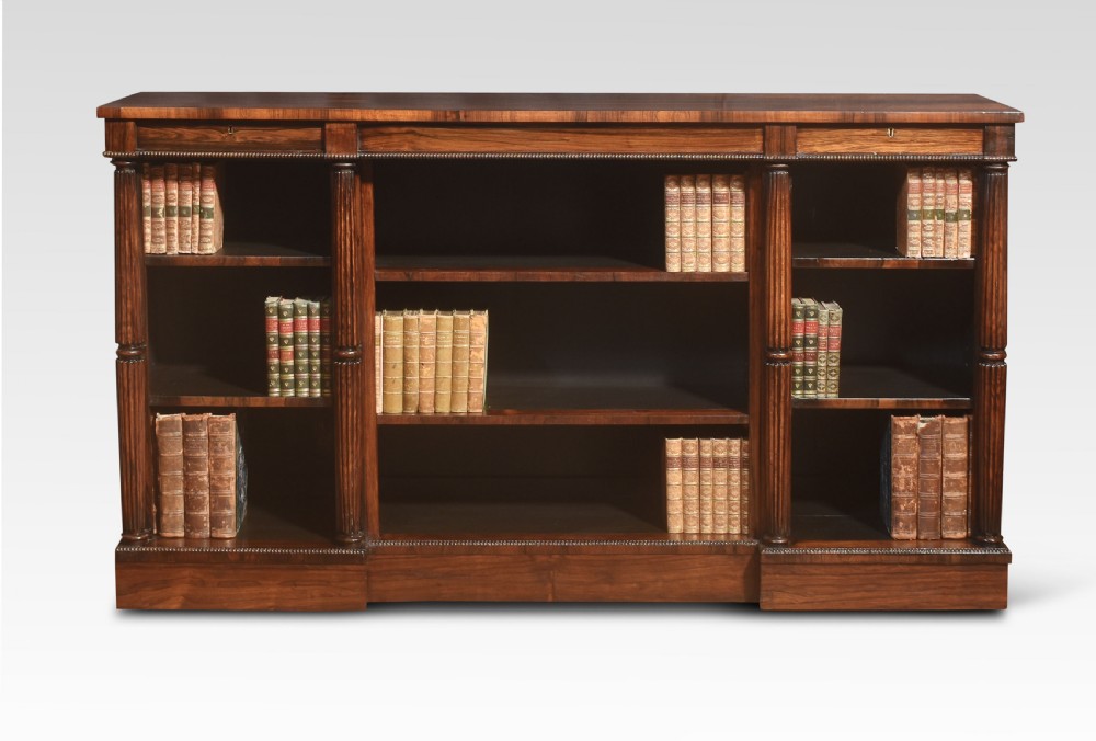 Regency Rosewood open bookcase