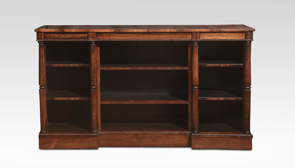 Regency Rosewood open bookcase View II