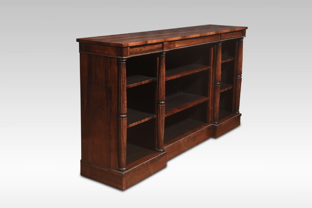 Regency Rosewood open bookcase View III