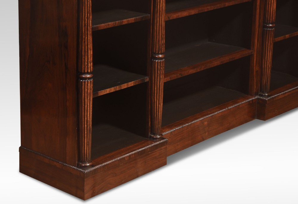Regency Rosewood open bookcase View V