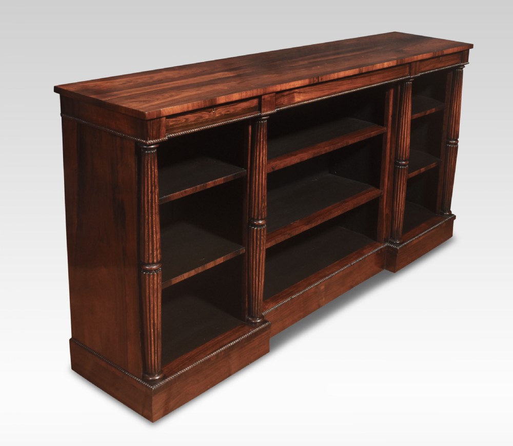 Regency Rosewood open bookcase View VI