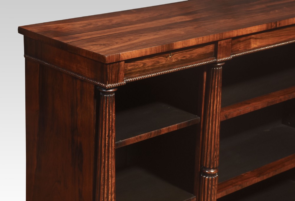 Regency Rosewood open bookcase View VII