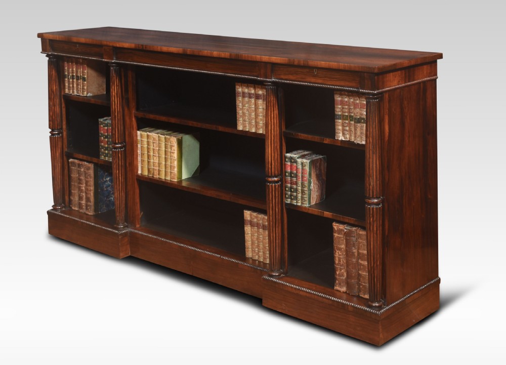 Regency Rosewood open bookcase View VIII