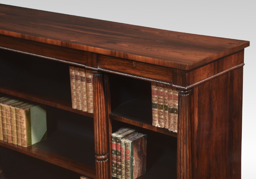 Regency Rosewood open bookcase View IX