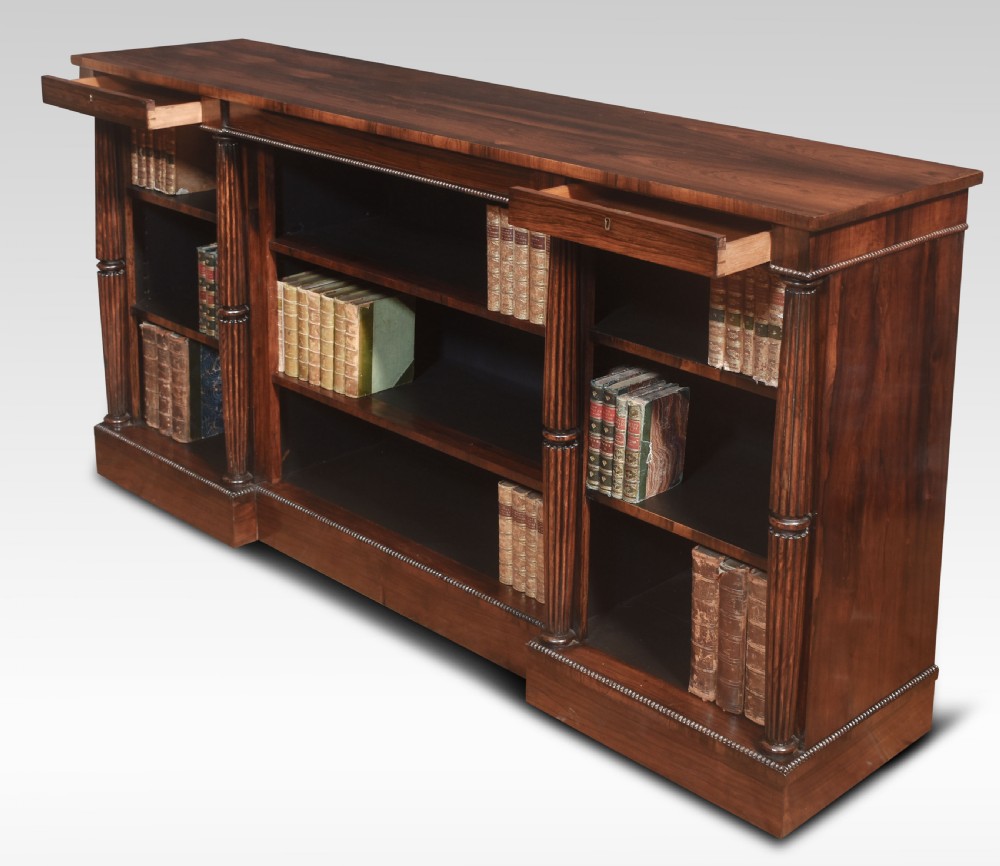Regency Rosewood open bookcase View X