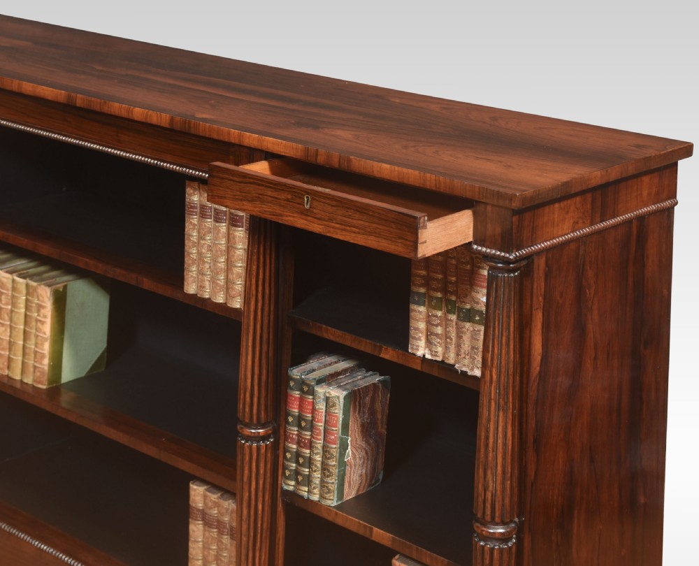 Regency Rosewood open bookcase View XI