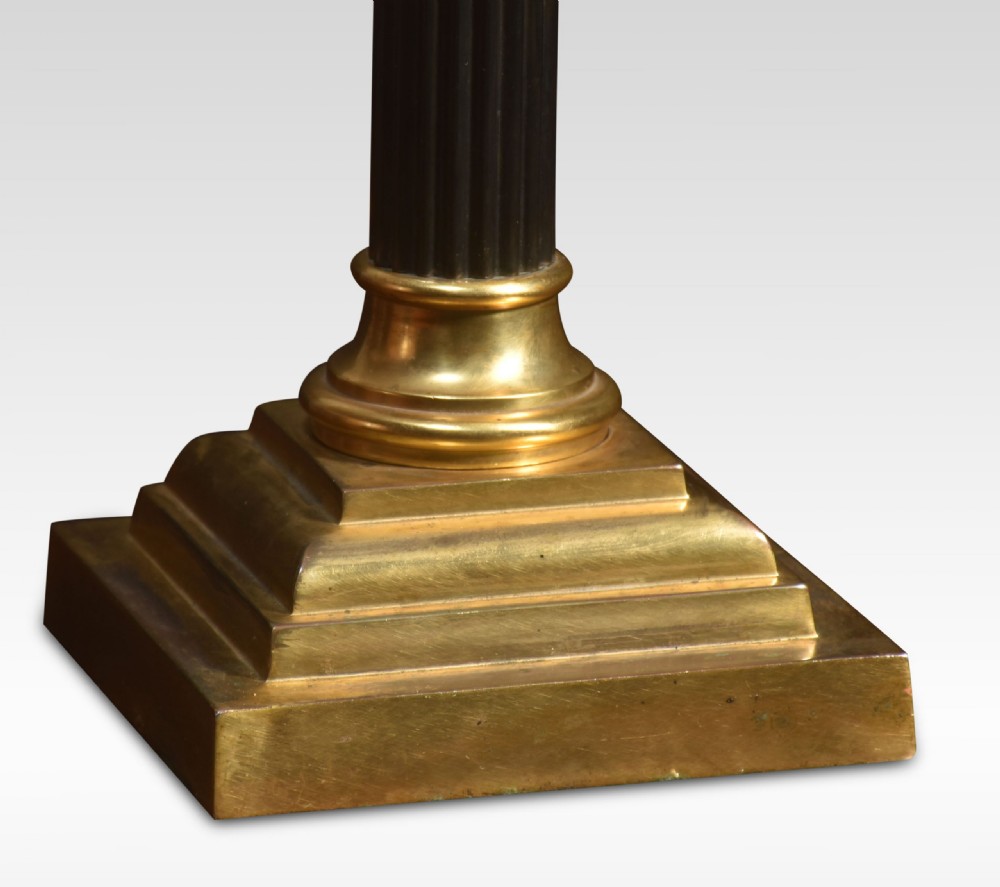 Brass Corinthian Column Table Lamp View III