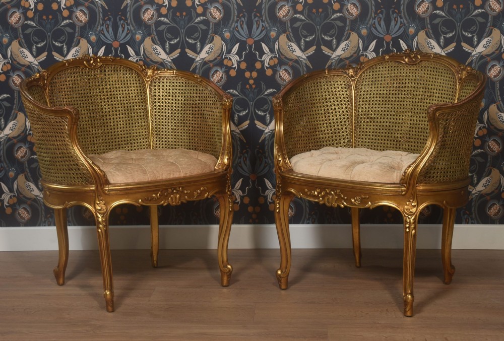 Pair Of French Louis XVI Style Tub Armchairs