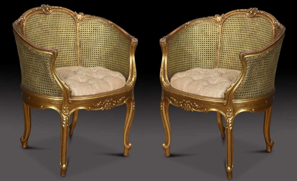 Pair Of French Louis XVI Style Tub Armchairs View II