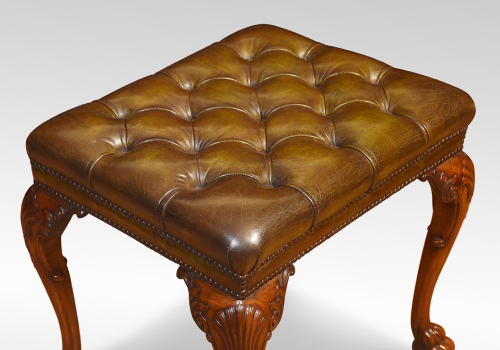 Leather Upholstered Stool View III