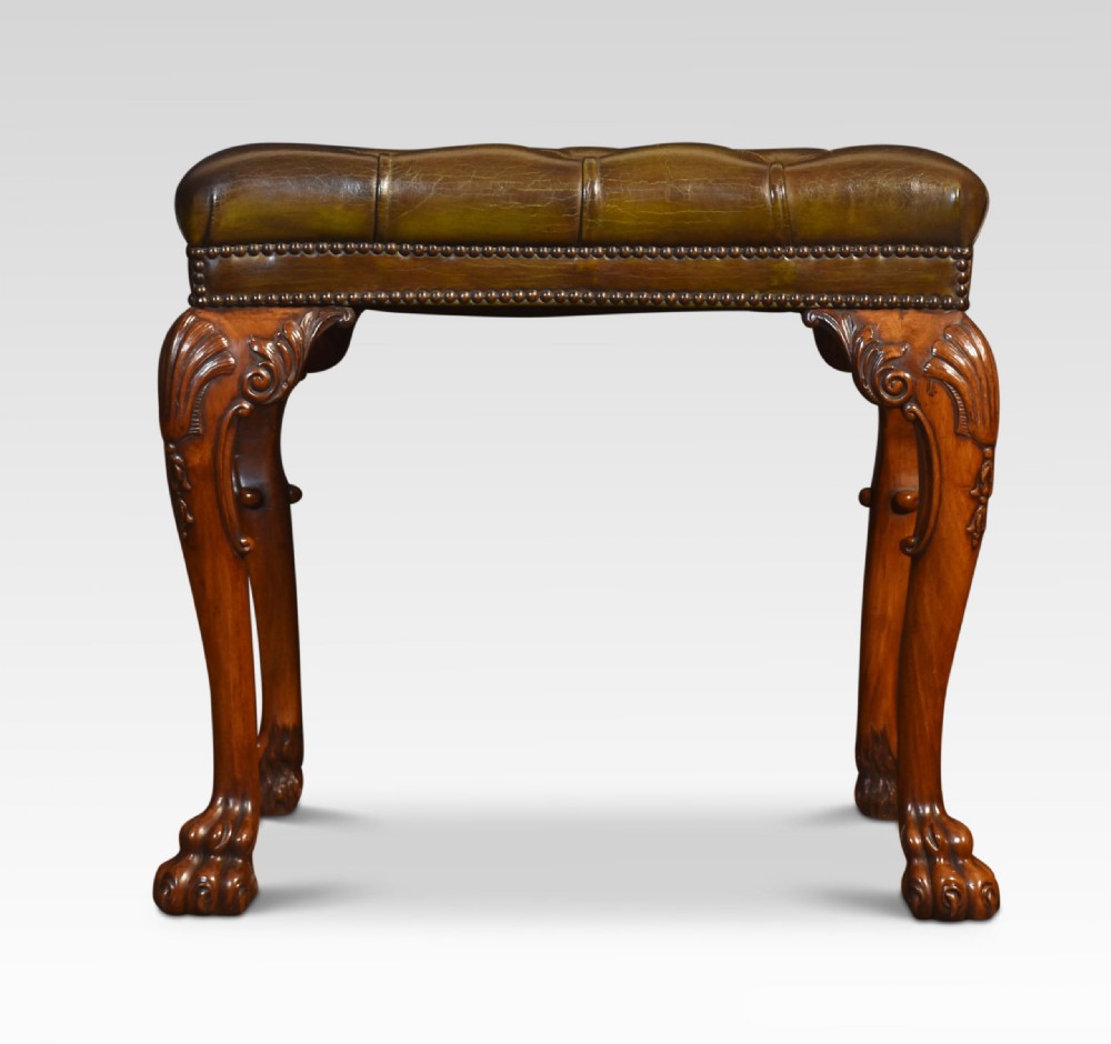 Leather Upholstered Stool View IX