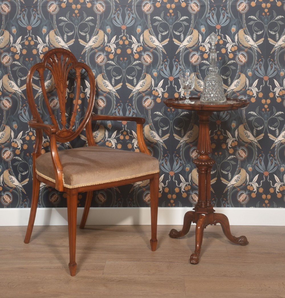 Sheraton revival satinwood armchair