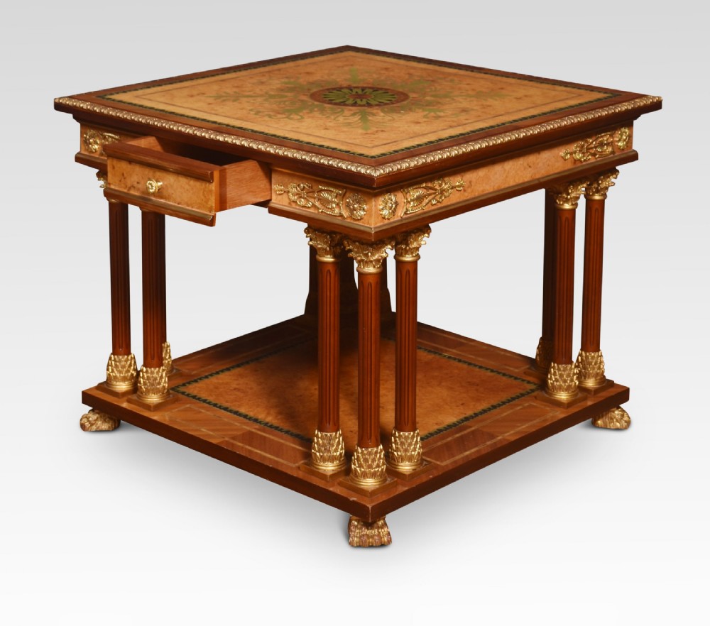 Louis XVI Style Brass Inlaid Coffee Table View III
