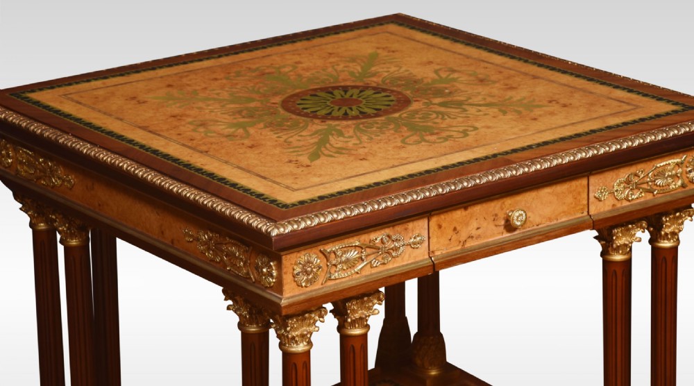 Louis XVI Style Brass Inlaid Coffee Table View V