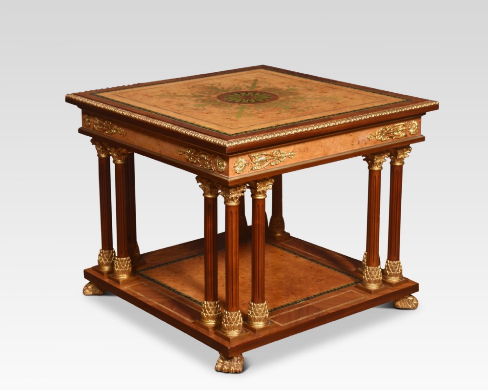 Louis XVI Style Brass Inlaid Coffee Table View VII