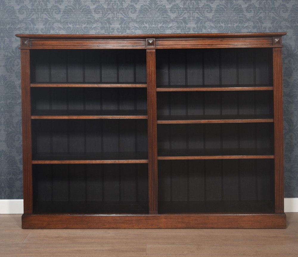 Walnut open bookcase