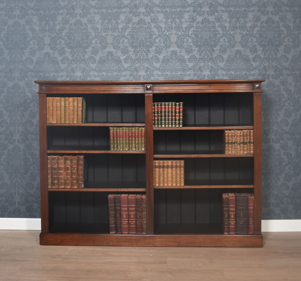 Walnut open bookcase View II