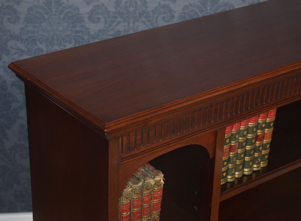 Carved walnut open bookcase View VII