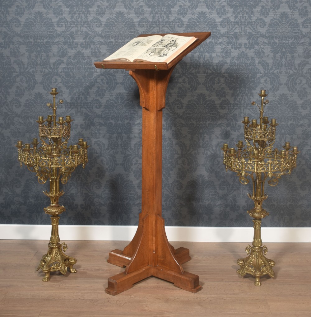Gothic Revival Oak Lectern View III