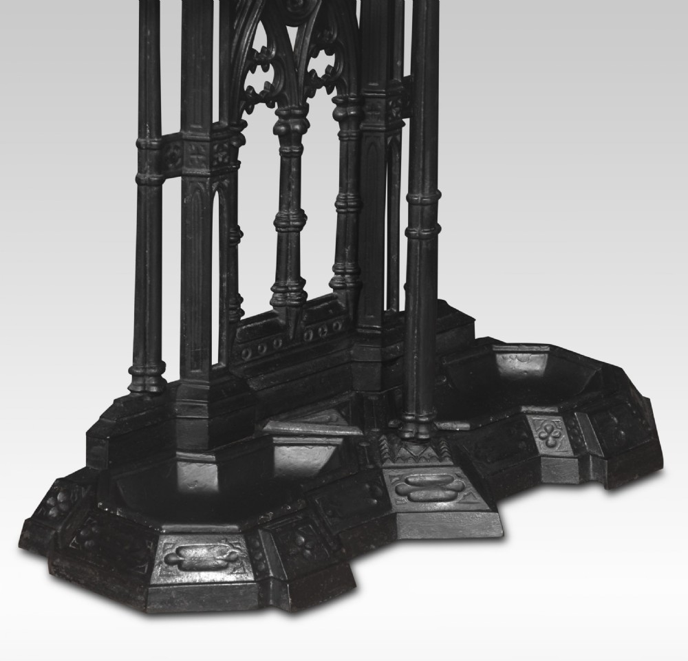 Gothic Revival Cast Iron Hall Stand View V