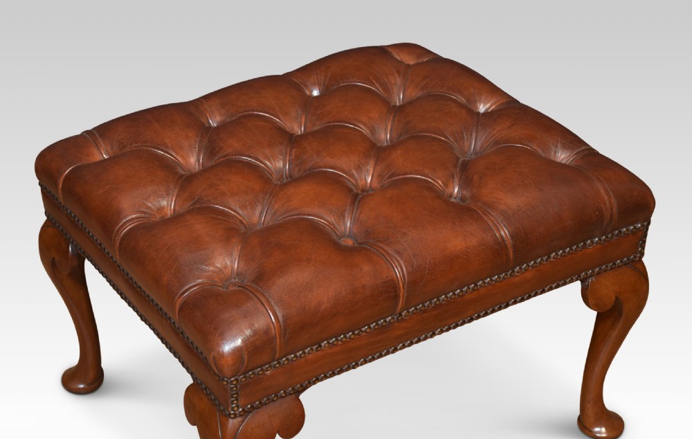 Pair Of Leather Upholstered Stools View V
