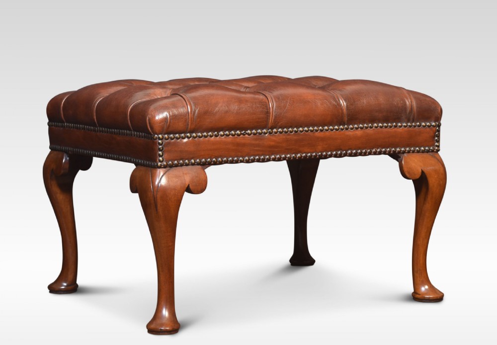 Pair Of Leather Upholstered Stools View VIII
