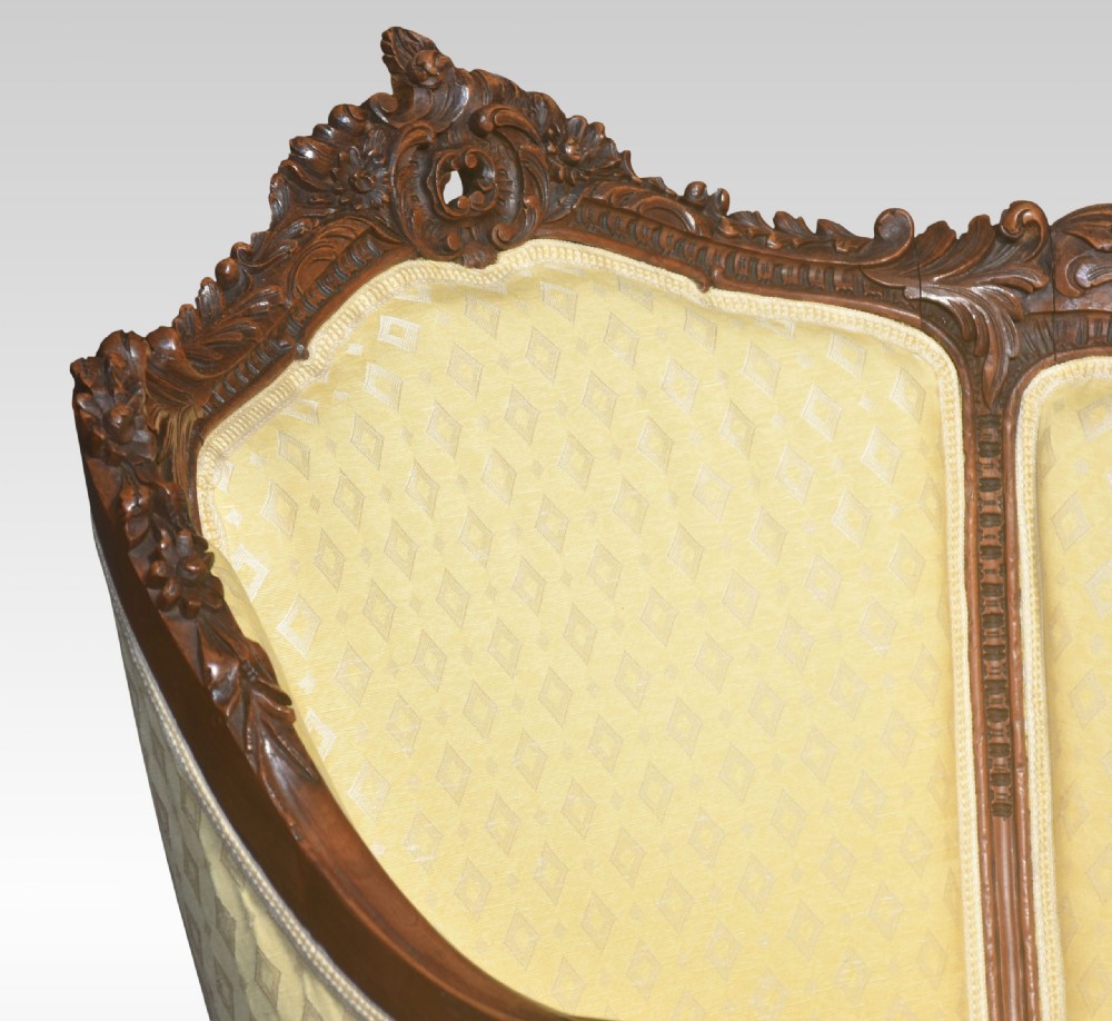Carved walnut framed tub armchair View IV