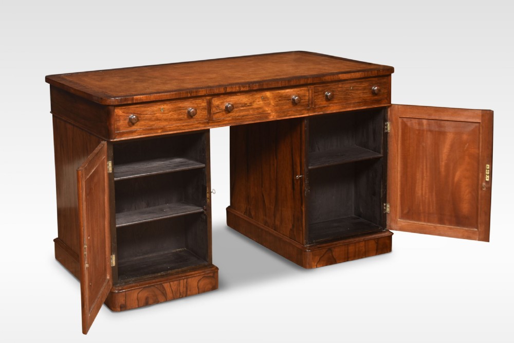 Rosewood Pedestal Desk View V