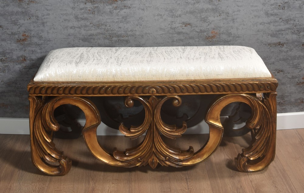 carved giltwood window seat View II