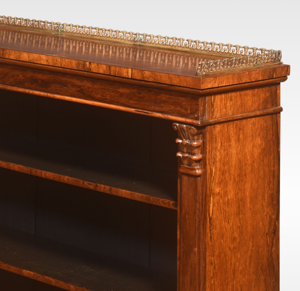 Regency rosewood open bookcase View V