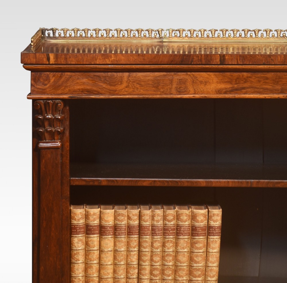 Regency rosewood open bookcase View VI