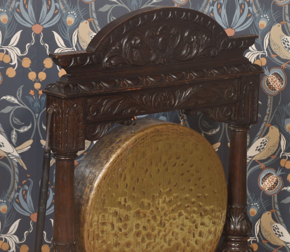 Late 19th century oak dinner gong View VII