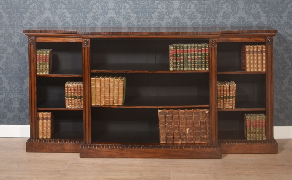 Regency Rosewood open bookcase