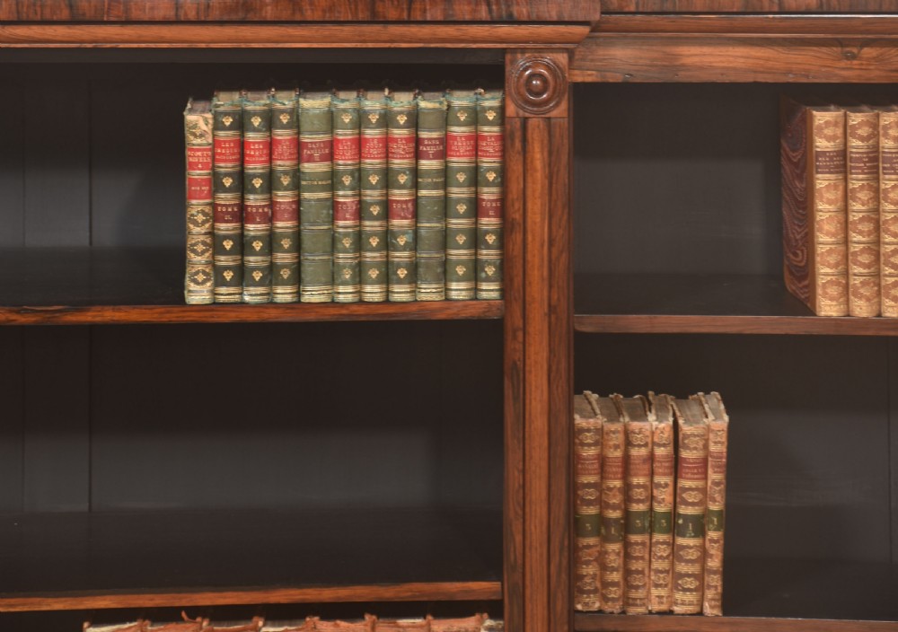 Regency Rosewood open bookcase View II
