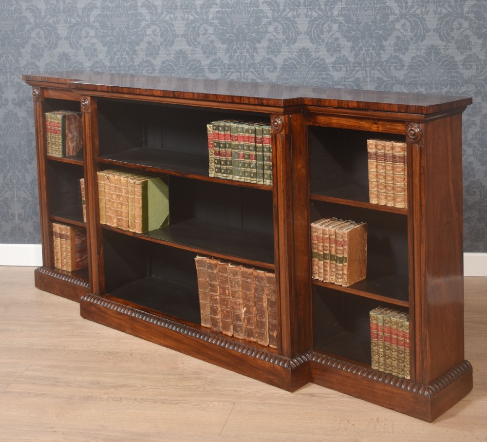 Regency Rosewood open bookcase View IV