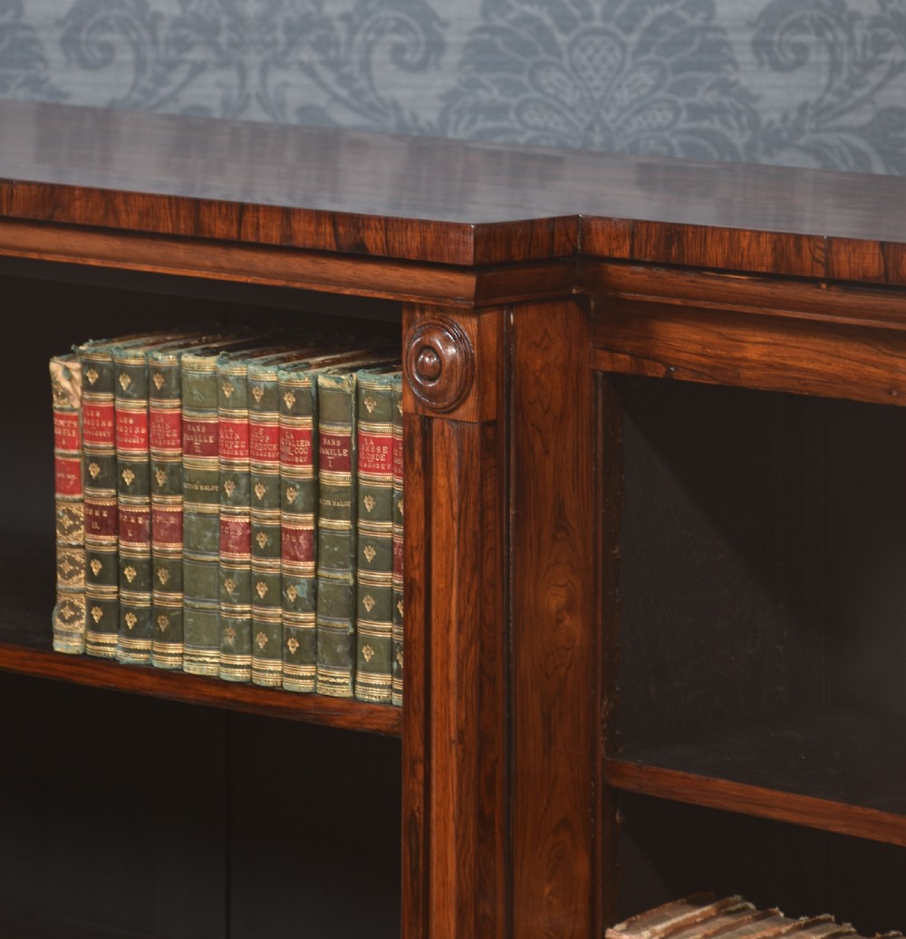 Regency Rosewood open bookcase View VI