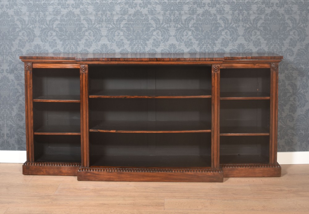 Regency Rosewood open bookcase View VII