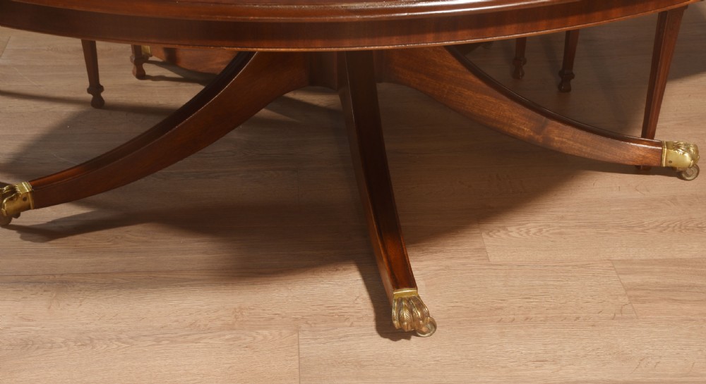 Mahogany cross banded circular dining table View II