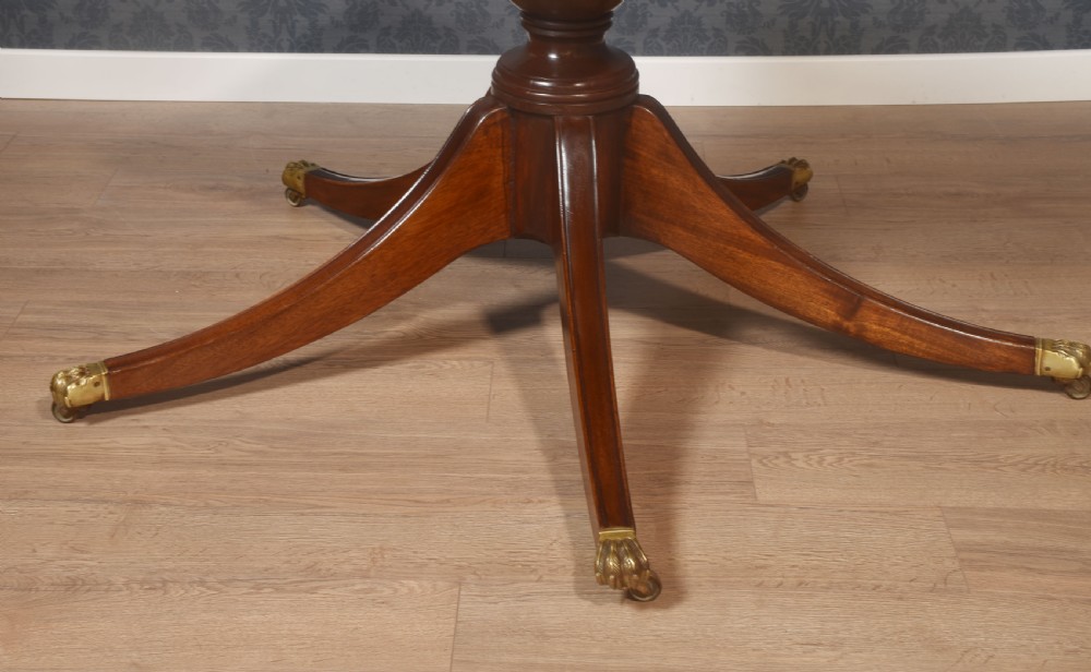 Mahogany cross banded circular dining table View VI