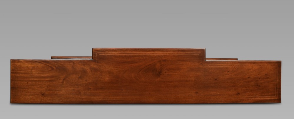 Mahogany inlaid breakfront open bookcase View VI