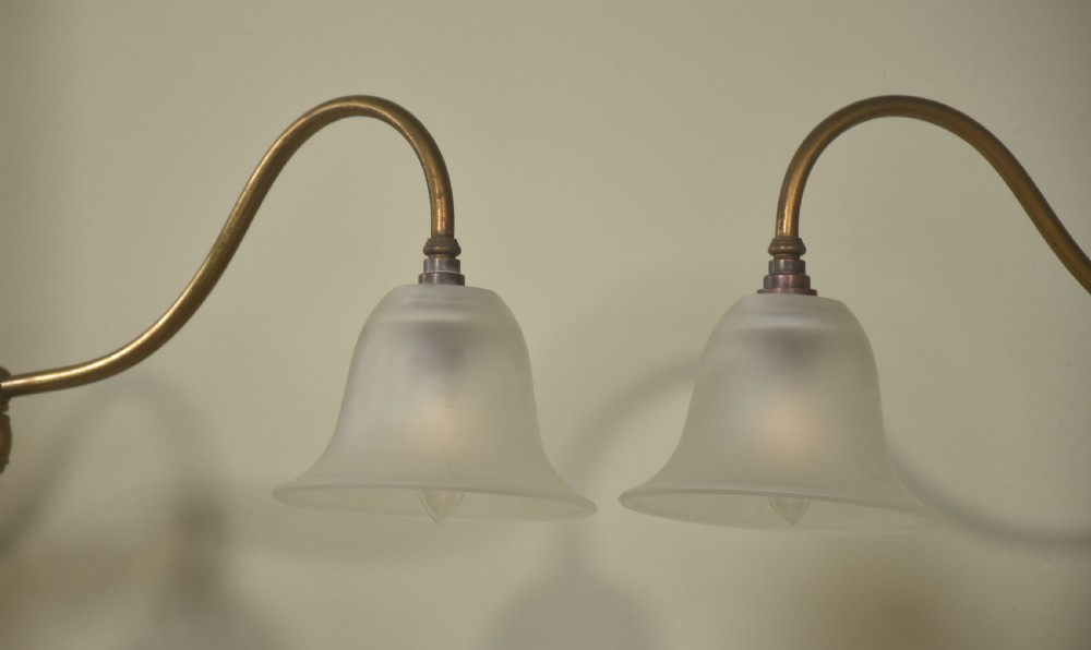 Pair of brass ajustable reading lamps View III